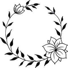 abstract floral frame