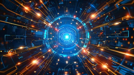 Obraz premium abstract technology particle of light background