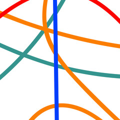 Green blue orange lines backdrop