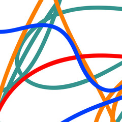 Green blue orange lines backdrop
