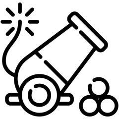 cannon line icon