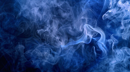 Magical and mysterious indigo smoke swirls, perfect for captivating artworks.