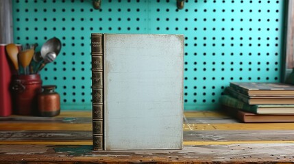 Photo of a book with blank cover