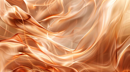 Fototapeta premium Radiant copper smoke waves create sophisticated and warm backgrounds.
