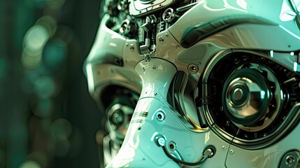 Cybernetic implants close up