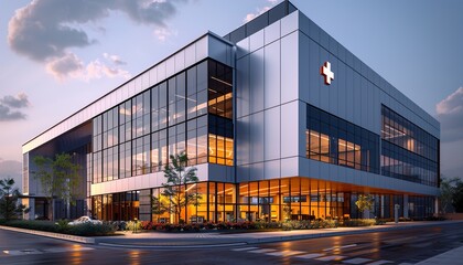 Obraz premium Hospital building icon 