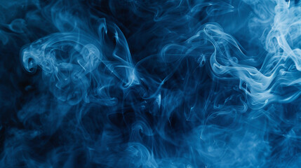 Obraz premium Swirling midnight blue smoke adds drama to any composition.