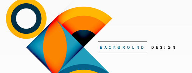 Circles and petals. Geometric beautiful abstract minimal template for Wallpaper, Banner, Background, Card, Book Illustration, landing page