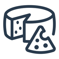 Artisanal French Cheese Selection Vector Icon