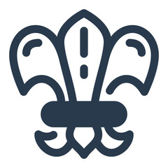 Elegant Fleur de Lis Emblem of France