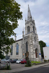 View of the Chalmers-Wesley United Church located in Old Quebec at Rue Sainte-Ursule, designed by...