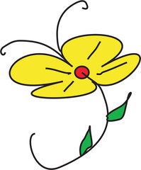 flower and butterfly