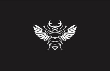 Scarab logo design template vector illustration
