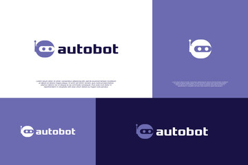 Auto bot logo design. Robot assistance logo