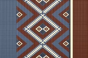 Navajo Native America South Western inspired area rugs ethnic decor style. tribal vector seamless pattern. Indian ornament Boho geometric ornament.folk.orientel. Window .blanket, rug. Woven carpet
