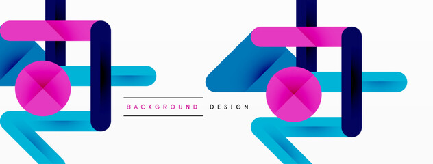 Colorful lines with shadows. Geometric background design. Vector Illustration For Wallpaper, Banner, Background, Card, Book Illustration, landing page