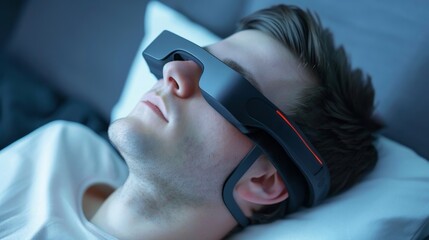 A wearable device that monitors sleep patterns and offers recommendations to improve sleep quality such as adjusting room temperature or sleep positions.