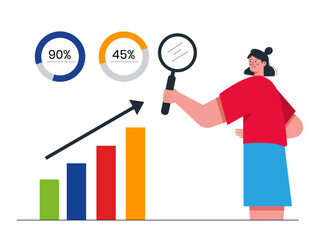 SEO data Analytics. SEO vector illustration