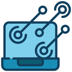 connection internet online cyber network filled outline