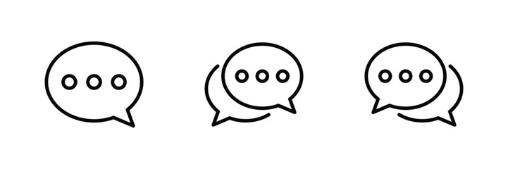 Speech bubble icon. chat symbol vector	