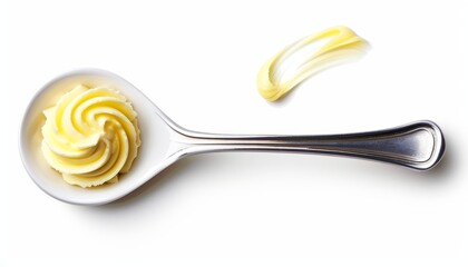 Butter curl utensil on white background