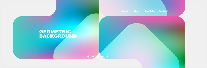 Arrows and squares with bright colors and round angles. Vector Illustration For Wallpaper, Banner, Background, Card, Book Illustration, landing page