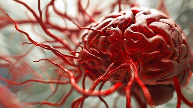 Cerebral blood vessels that are at risk of bleeding
