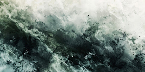 Naklejka premium Oil paint strokes on wide canvas textured green background decorating art painting illustration, generated ai
