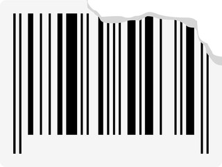 Ripped Barcode Sticker