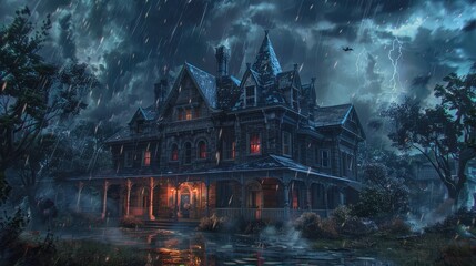 Obraz premium scary halloween background
