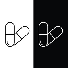 Pill icon vector logo design template