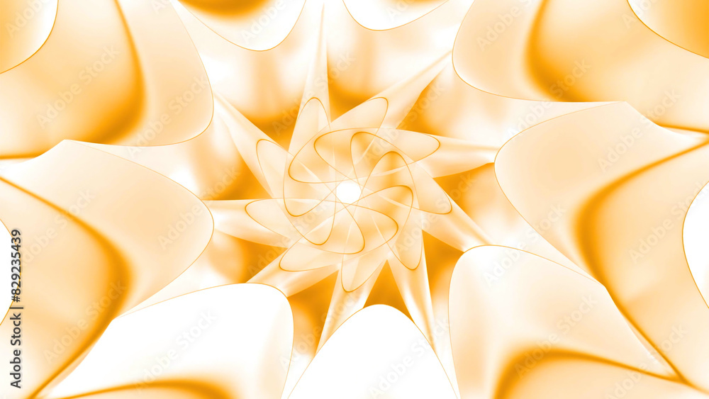 Canvas Prints abstract floral soft fractal pattern. motion. star shaped elements with hypnotic effect.