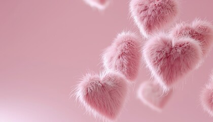 Furry hearts fly symbolizing love and special occasions