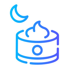 night cream Line Gradient Icon