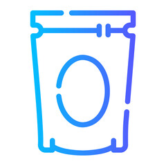 stick mask Line Gradient Icon