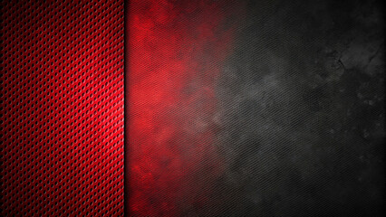 black and red background.
