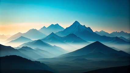 Fototapeta premium sunrise in mountains