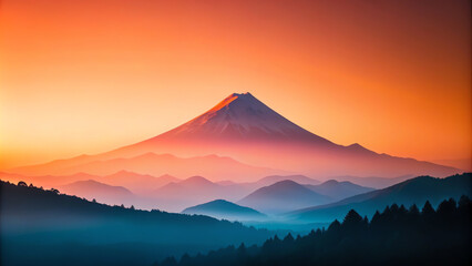 sunrise in mountains