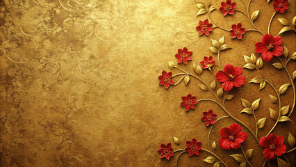 red and gold background