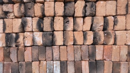 Red brick clay background