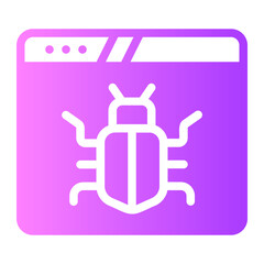 cyber attack gradient icon