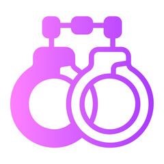 handcuffs gradient icon