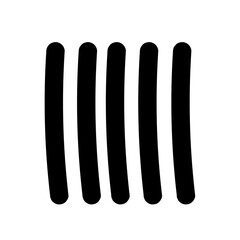 Tally mark number lines on the wall. Hand drawn sticks for counting time in prison. Vector illustration design set. prison or jail wall counter. vector illustration