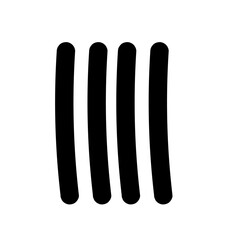 Tally mark number lines on the wall. Hand drawn sticks for counting time in prison. Vector illustration design set. prison or jail wall counter. vector illustration