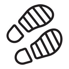 footprint line icon