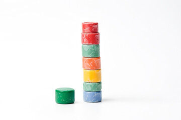 Colorful Stack of Crayons