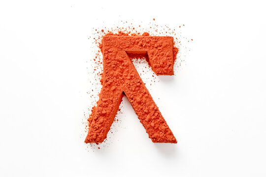 Orange Powder Letter Lambda