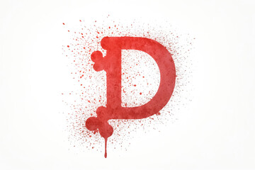 Fototapeta premium Blood Spatter Letter D