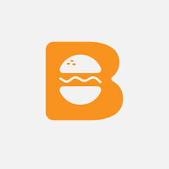 B Burger minimalist logo