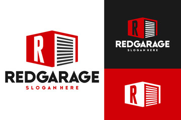 Red Vehicle Garage Logo Design
